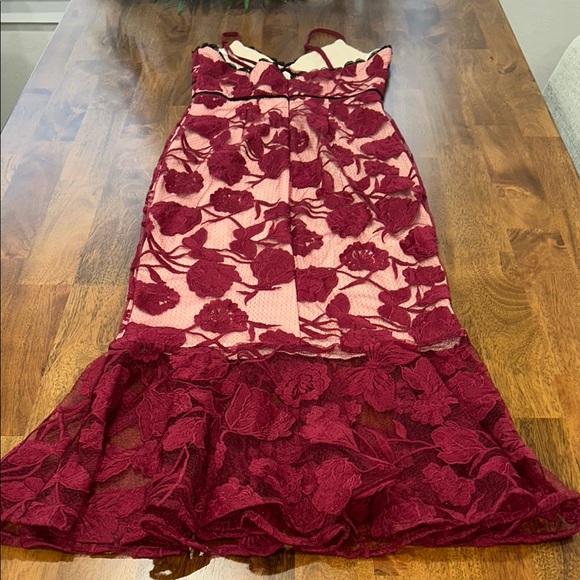 Lulu's Red Halter Maxi Gown for Weddings - Picture 16 of 16